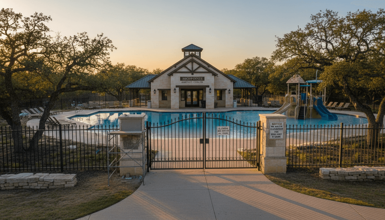 NOTICE - no water at the Amenity Center and gate repairs