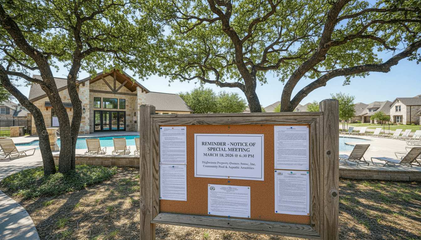 REMINDER - Notice of Special Meeting - March 18, 2026 @6:30 pm